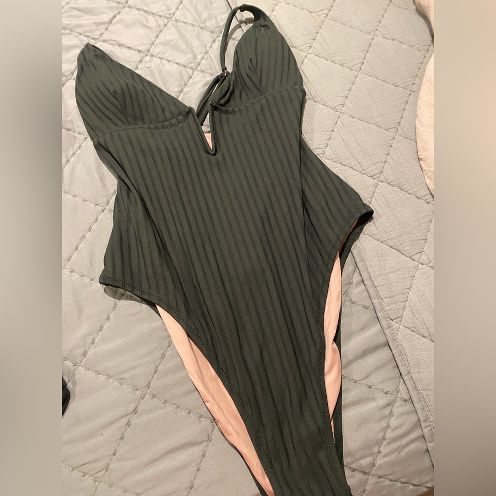 - green swimsuit